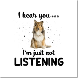 Rough Collie I hear you ... I am just not listening Posters and Art
